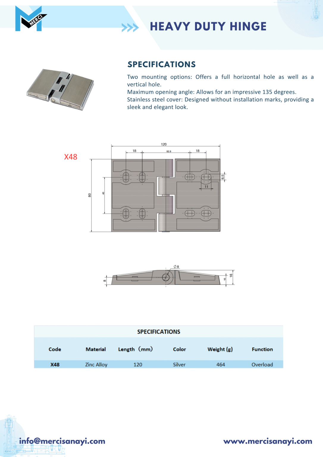 Heavy Duty Hinge | X48