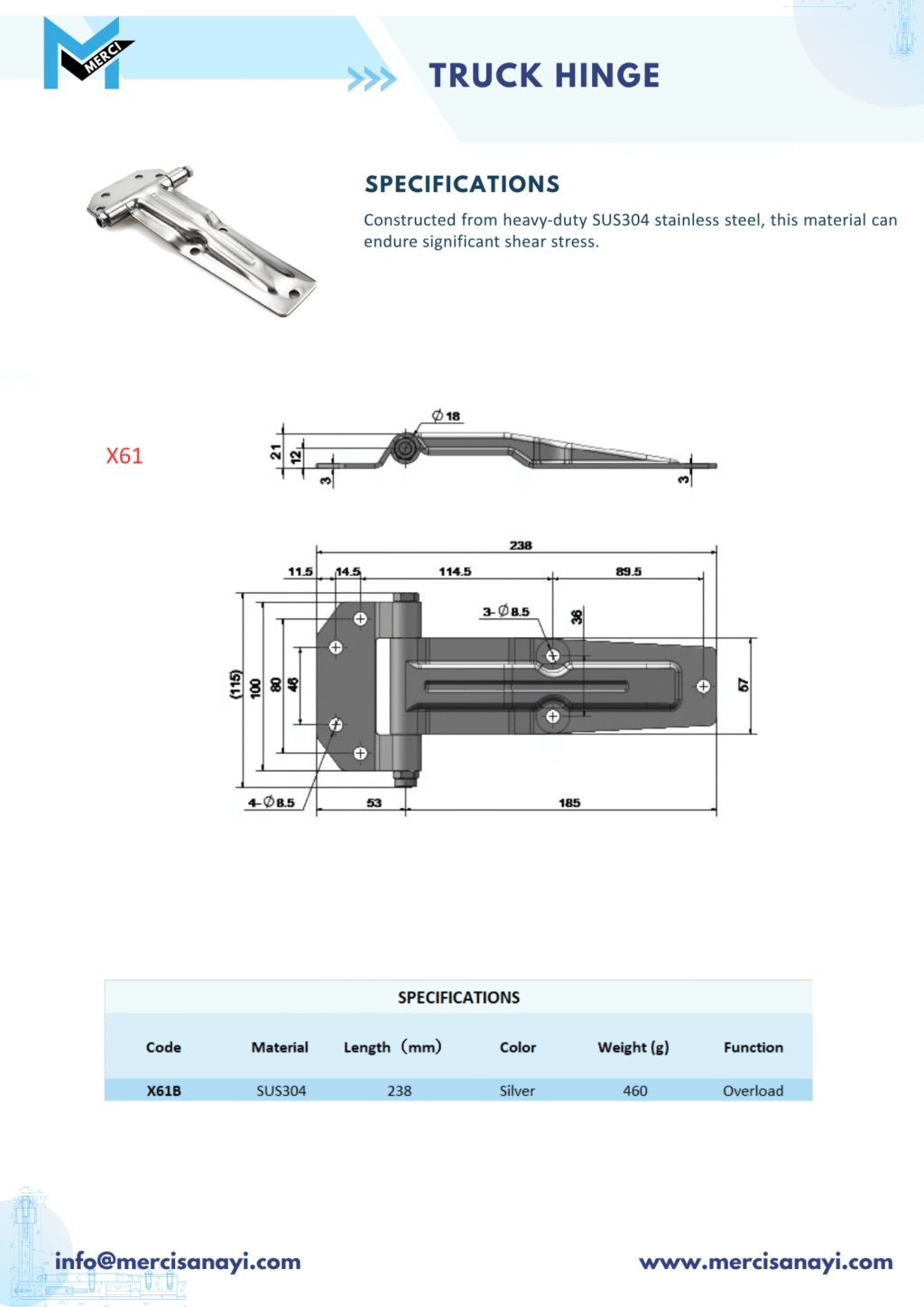 Truck Hinge | X61