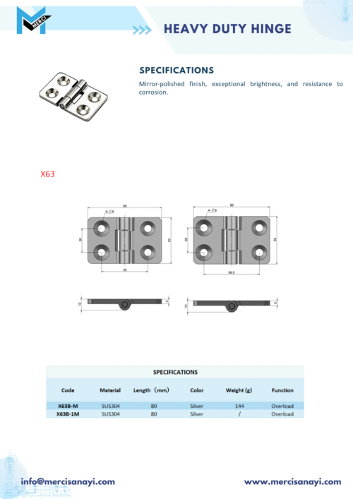 Heavy Duty Hinge | X63