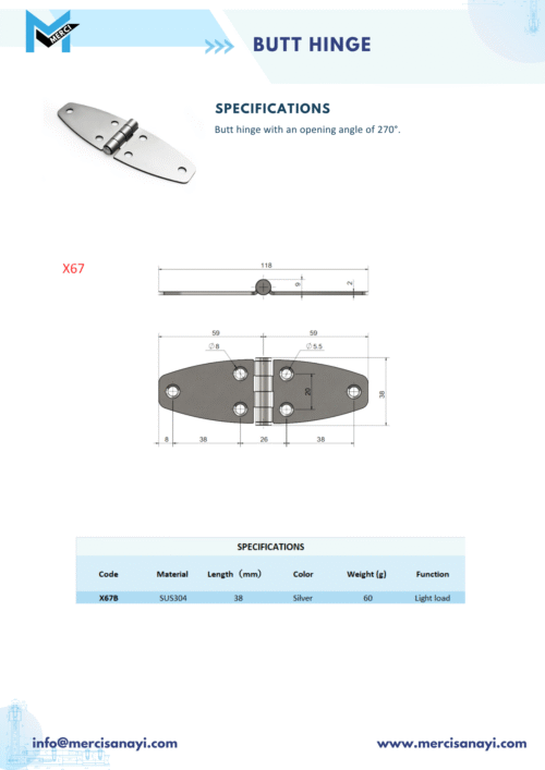 Butt Hinge | X67