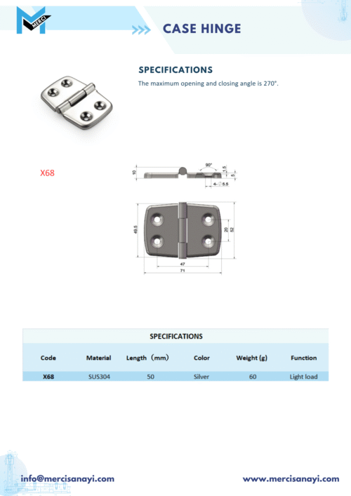 Case Hinge | X68