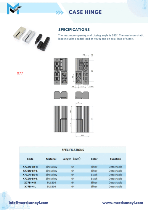Case Hinge | X77