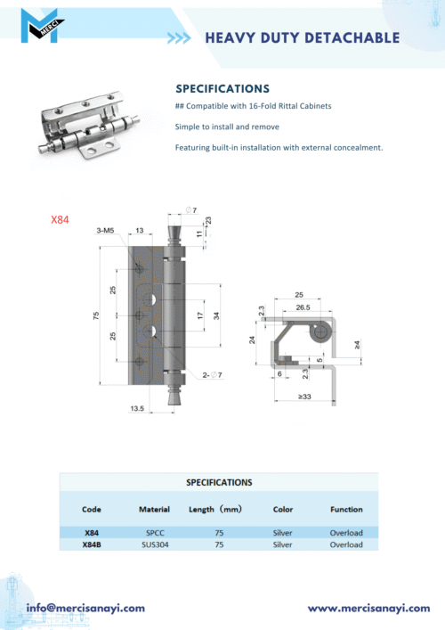 Heavy Duty Detachable | X84