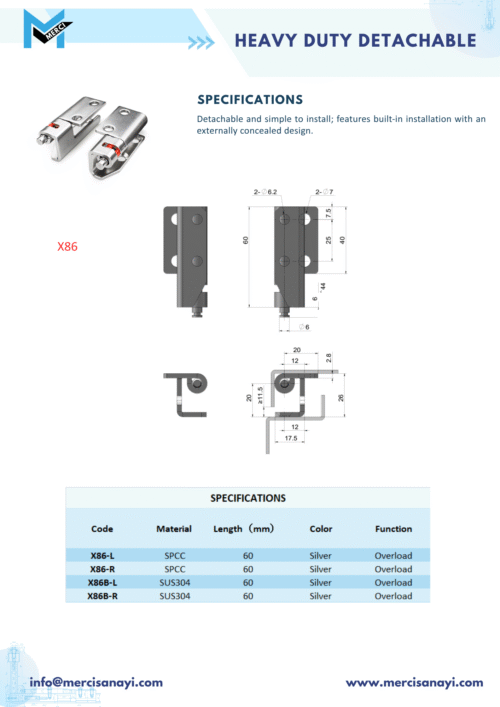 Heavy Duty Detachable | X86