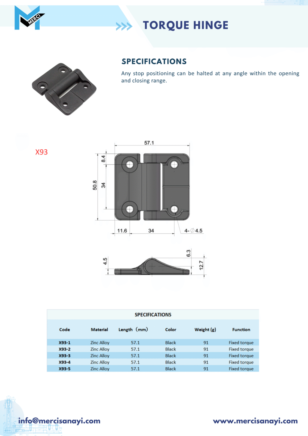 Torque Hinge | X93