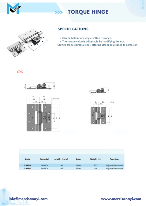 Torque Hinge | X96