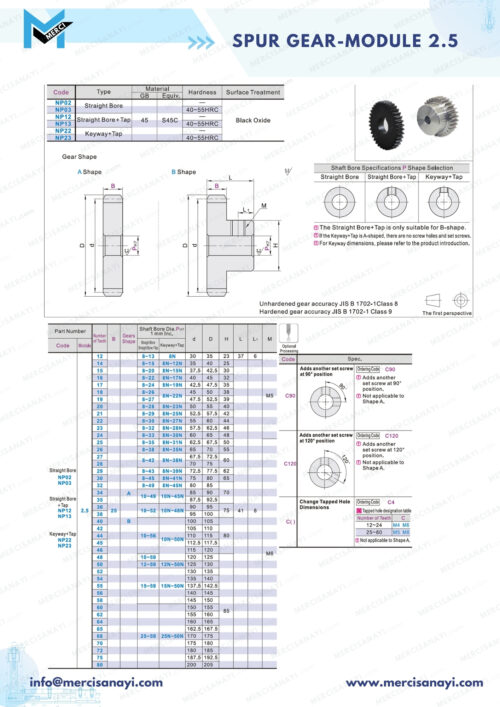 Spur-gear Module 2.5