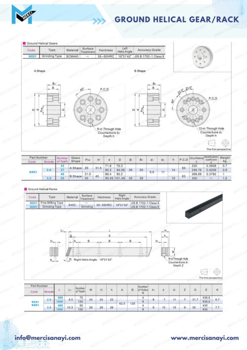 Ground Helical Gear-Rack
